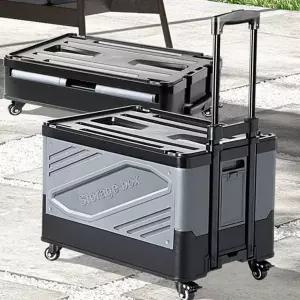 [골드스마일]폴딩 박스 카트 접이식 쇼핑 카트 휴대용 바퀴 캐리어 손수레