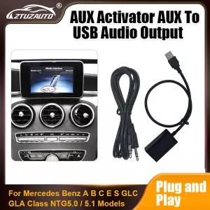 호환 메르세데스 NTG 5.0 5.1 시스템 오디오 입력 출력 변환기 Aux 활성화기용 7인치 차량용 스크린 AUX-US