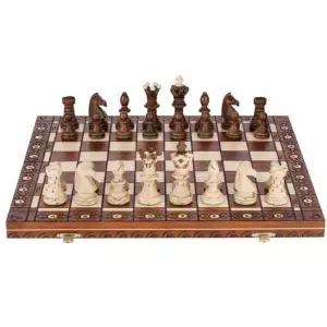 수제 휴대용 원목 접이식 마호가니 미니 체스판 소형