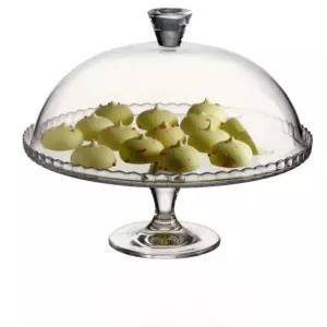 레터링 접시 브런치 레트로 케이크 레드 하이 그릇