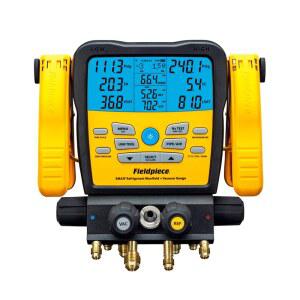 에어컨 필드피스 냉매 매니폴드 U2013 무선 진공 4포트 포함 SM482V 게이지 SMAN 냉장 디지털