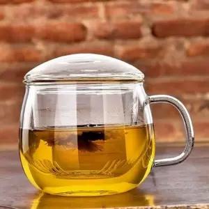 [골드스마일]내열 유리 컵 투명 유리 컵 다용도 거름망 손잡이 사무실 머그컵