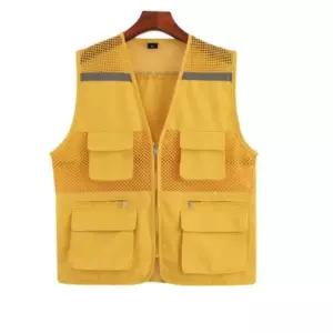 남녀 공용 실용적인 작업용 봉사 메쉬 조끼