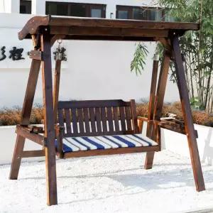 그네 의자 원목 라탄 마당 등나무 흔들의자 야외 나무