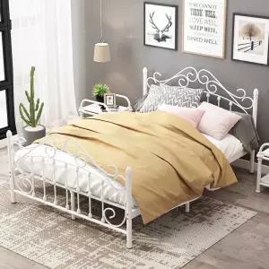 유럽풍 엔틱 침대프레임 슈퍼싱글 베드 프레임 철제 공주풍