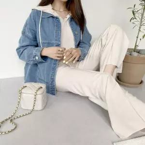 |CHJ6DA0|여성 루즈핏 워싱 청자켓 데일리 캐주얼 컷팅 스타일