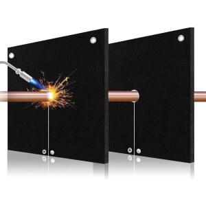 솔더 5MM 화염 브레이징 담요 보호기용 배관공 도구 5인치 용접 차폐 2팩 방화 개방형 보호기 담요 배관용 패드 HVAC 납땜 토치