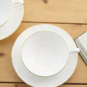 [골드스마일]홍차 잔 2인 도자기 홍차 잔 골드 세트 커피잔 찻잔 티웨어 포트