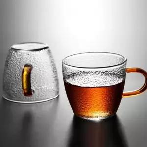 [골드스마일]내열 유리 잔 손잡이 유리 잔 감성 홈카페 주방 물컵 선물용 머그컵