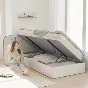 상일리베가구 플뢰르 호텔 리프트업 수납 침대프레임+협탁1EA