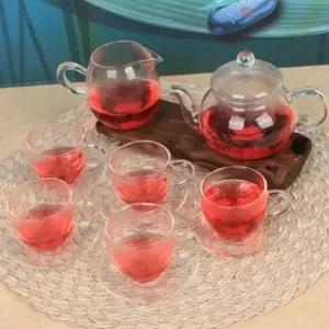 [골드스마일]내열 유리 주전자 투명 유리 주전자 다용도 유리숙우 마시는 다관