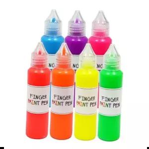 미술놀이 핑거 페인트펜 형광 x 7색) 세트 (50ml