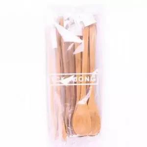 대나무 티스푼 대나무 롱 친화 디저트 주방용 다용도 식기 용품