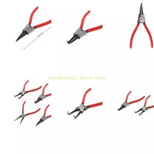 호환  F68D 7인치 서클립 플라이어 내부 외부 직선 곡선 스냅 링 핸들 스틱