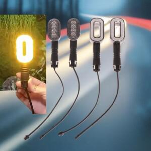 호환 트윈팩 자전거 LED 표시등 경적 후미등 36V/48V/60V/72V 전기 스쿠터 오토바이 부품용 안전등