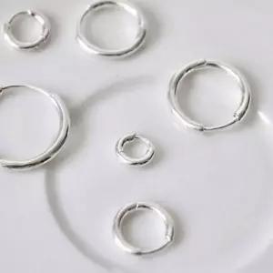 [골드스마일]실버 링 귀걸이 실버 귀걸이 은라운드 데일리 라운드 얇은 작은