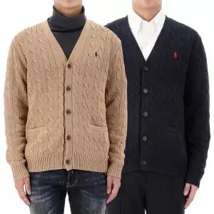 [명품] 26SS 포니 로고 케이블 니트 가디건 2종 710890548