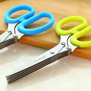 [골드스마일]5중 날 가위 파채 가위 다용도 주방용 스테인레스 야채 음식 사무용