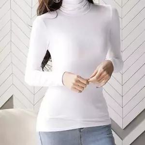 [골드스마일]슬림핏 여성 목폴라 폴라티 데일리 여성 기모 티셔츠 기본 셔츠