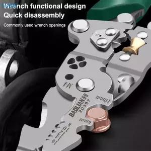 호환  전기 기술자용 접이식 다기능 와이어 스트리핑 펜치 접이식 와이어 스트리퍼 풀리 디자인 다기능 전