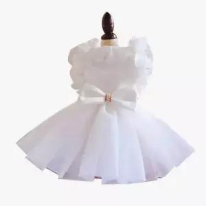 TBZ OH 나비리본 반려동물 웨딩드레스