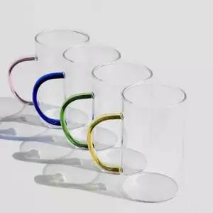 내열 유리 컵 홈카페 유리 컵 디자인 손잡이 데일리 커피 머그컵