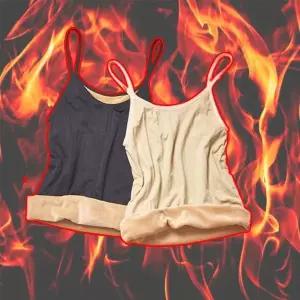 여성용 보온 융털 나시 발열 기모 이너웨어