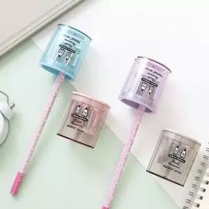 수동 미니연필깎이 휴대용 연필깎이 색연필 깍기 레트로 학용품