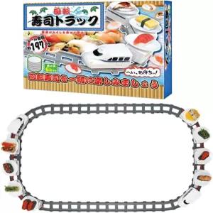 Mrisata 회전식 테이블 푸드 트레인 전기 스시 기계 세트가 트레이 레일 컨베이어 벨트를 돌며 파티