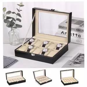 [셀러에이드]고급 시계 보관함 6구 시계 케이스 손목 가죽 다단 선물