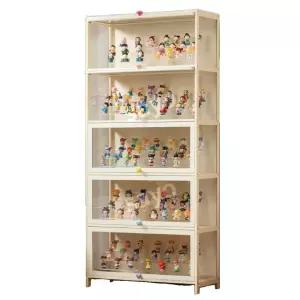 아크릴 투명 3단 스탠드 쇼케이스 핑크 인형 장식장 정리함