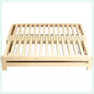평상 침대 길이조절 받침 매트리스 슬라이딩 원목 폭 접이