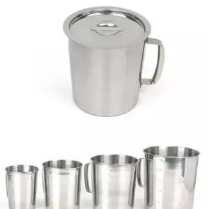 스텐 계량 컵 스텐 비커 대용량 뚜껑 베이킹 주방 요리 용기