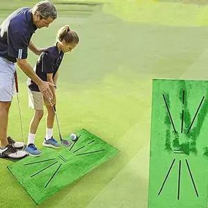 골프 스윙 매트 골프 연습 매트 훈련 트레이닝 휴대용 벨벳 디봇