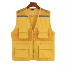 남녀 공용 실용적인 작업용 봉사 낚시 아웃도어 메쉬 조끼