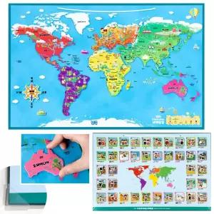아이방 인테리어 유아 자석교구 세계지도 조카선물 어린이집벽장식 5살선물
