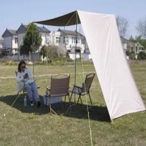 방수 차박용 타프 트렁크 6m 캠핑 어닝 사이드월 블랙 알루미늄 차량 측면