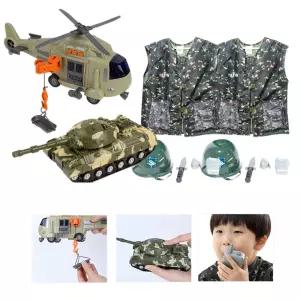 어린이집 군인 역할놀이 탱크 헬리콥터 장난감 역할놀이의상 어린이코스튬