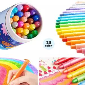 아동미술 손에 묻지않는 반짝이 수성 크레용 크레파스추천 미술놀이 조카선물