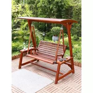 원목그네 정원 그네의자 야외용 나무 흔들의자 흔들