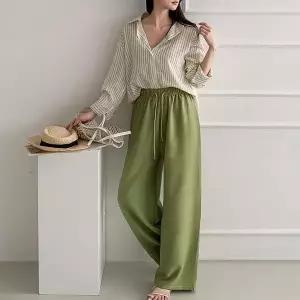 [하프클럽/셀러허브_여성트랜드패션]여자 여름 휴양지룩 와이드핏 바캉스