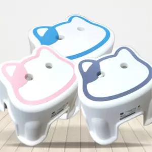 유치원 욕실 고양이얼굴 어린이 간이의자 둥근모서리 아동센타