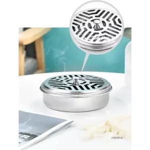 받침대 연소기 스텐 거치대 뚜껑형 집 피우는 홀더 케이스 모기향 통 트레이 모깃불 꽂이 안전 고정 걸이