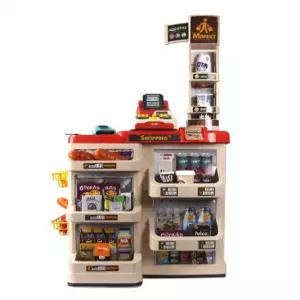 홈슈퍼마켓 마트 편의점 가게 바코드 계산대 놀이 쇼핑카트 풀세트