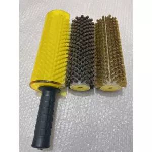 최고급 스노우보드 왁싱 브러시 말털 구리선 연마 청소 브러쉬 손잡이 커버 200mm