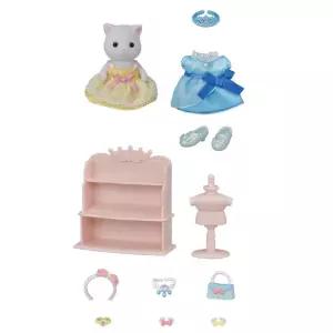 고양이인형 완구 드레스 옷갈아입기 선물 소꿉 여자아이 스타일 갈아입히기