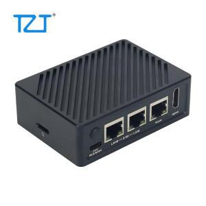 TZT NanoPi R5S LTS 콤보 미니 라우터 4GB RAM + 32GB eMMC(케이스 포함) 및 2개의 2.5G 1Gbps 이더넷 포트