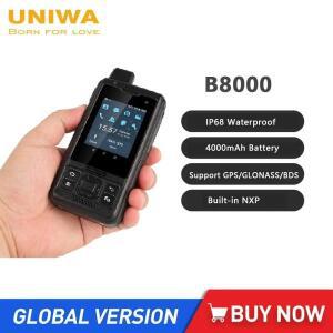 NEW UNIWA B8000 방수 POC 무전기 2.4인치 터치스크린 쿼드코어 1GB+8GB 안드로이드 8 모바일폰 4000mAh 라