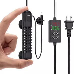 시오우라 소형 수족관 히터 25W 미니 어항 1-5갤런 탱크 조절 가능한 거북이 및 담수 염수용 LED 외부