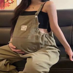 임산부용 넓은 밴딩 바지 세트 봄여름용 외출용